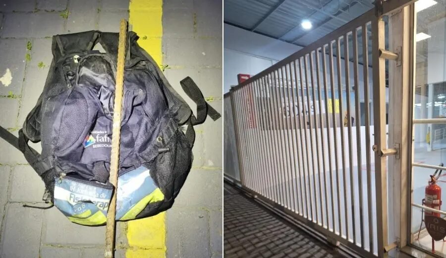Com barra de ferro, homem rompe cadeados e invade concessionária em Blumenau