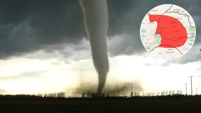 Inmet alerta para chance de tornados em 4 estados do Brasil, com chuva acima de 150 mm e granizo