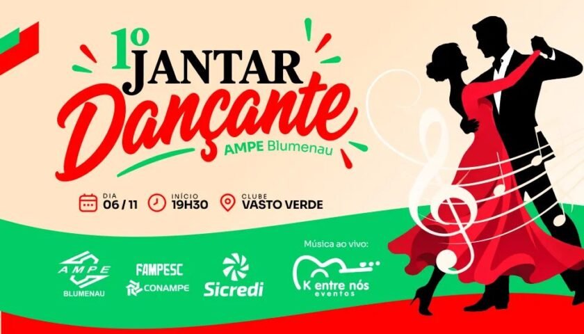 1º Jantar dançante da AMPE Blumenau: celebre, conecte-se e aproveite uma noite especial